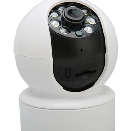 5G WiFi Security Camera HD 360 Degree Lens Night Vision Motion Detection 2 Way Talking Home Surveillance Camera 100‑240V White Rotatable Head (Memory Card Not Included) EU Plug