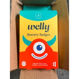 Welly 4 Welly Kids Standard Bravery Badges Monster Patten - 24 Count Count Each Box