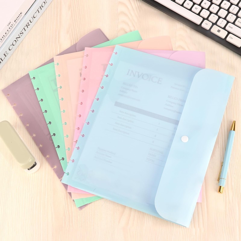 5 Pack Letter Size Discbound Pocket 8.5 * 11.1 Inch