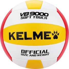 KELME Volleyball, No. 5 Ball, Game Ball, For Practice, Physical Education Class, Beach Volleyball, PVC High Abrasion Resistant, High Density Nylon Wound Thread, Machine Sewn
