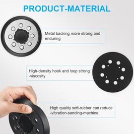 4 Pack Orbital Sander Replacement Pad for DeWalt, 5 Inch 8 Hole Hook and Loop Metal Sander Pads for DWE6421 6421K DWE6423 6423K DCW210B DWE64233 and N329079 Replacement Pad