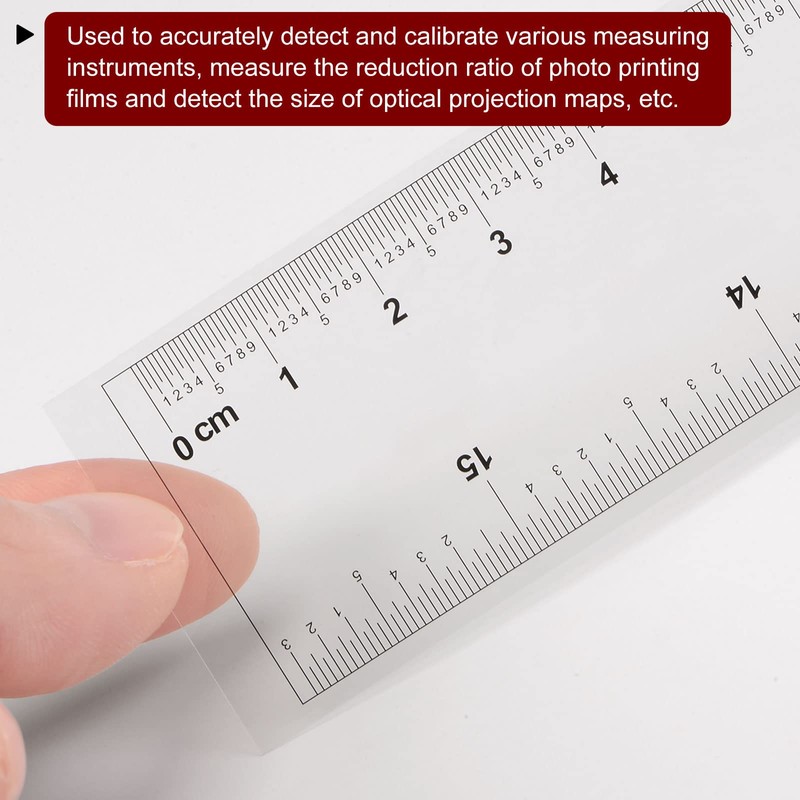 HARFINGTON Film Flexible Ruler 16 Inch 0.5mm Scale PET Plastic