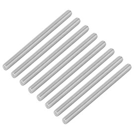 QUARKZMAN 8 Pieces Threaded Rods, M6 x 80 mm, 304 Stainless Steel, Threaded Rod with Metric Full Thread, M6-1 Threaded Screw for Furniture and Machine Assembly