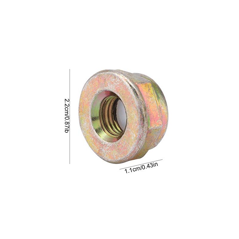 TOPINCN M10X1.25 Flange Nut, Metal Universal Left Hand Thread Blade