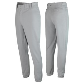 SSK Showcase Collection Flex Bottom Youth Baseball Pants | Piped & Solid Youth Sizes (Large 26"-28", Grey)