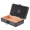 Aluminum Shell Cedar Lined Cigar Humidor Storage Case Portable Gift