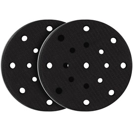 STEBRUAM 2Pcs 150mm Soft Sponge Interface Pad Sanding Pad 17 Holes for 6Inch Sander Replacement Cushion Pad Impact-Resistant Noise Reduction Protection Polisher