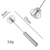 XUTONG Semi-automatic stainless steel whisk, simple automatic whisk made of