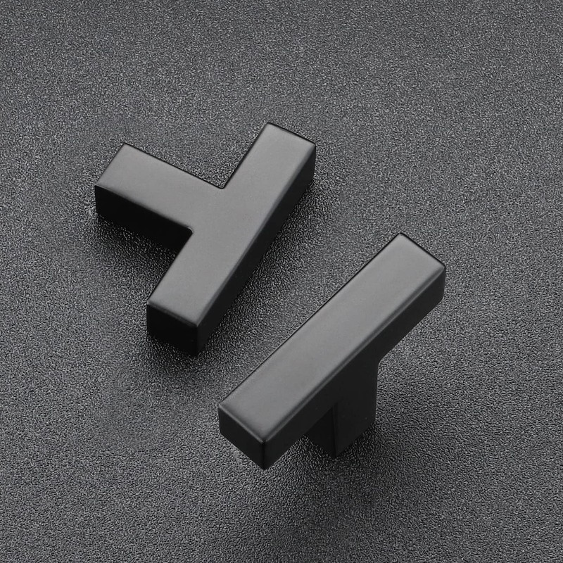 Ravinte 10 Pack Black Cabinet Pulls Single Hole Square Kitchen