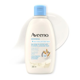 Aveeno Dermexa Vegan Shower Cream, Soap-Free Shower Gel with Soothing Oat Complex for Very Dry, Itchy, Sensitive, Eczema (Neurodermatitis) Prone Skin