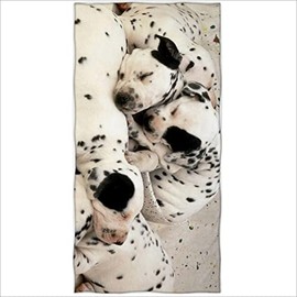 Zomer Dalmatian Dog Printed Microfibre Beach Towel 70 x 140 cm
