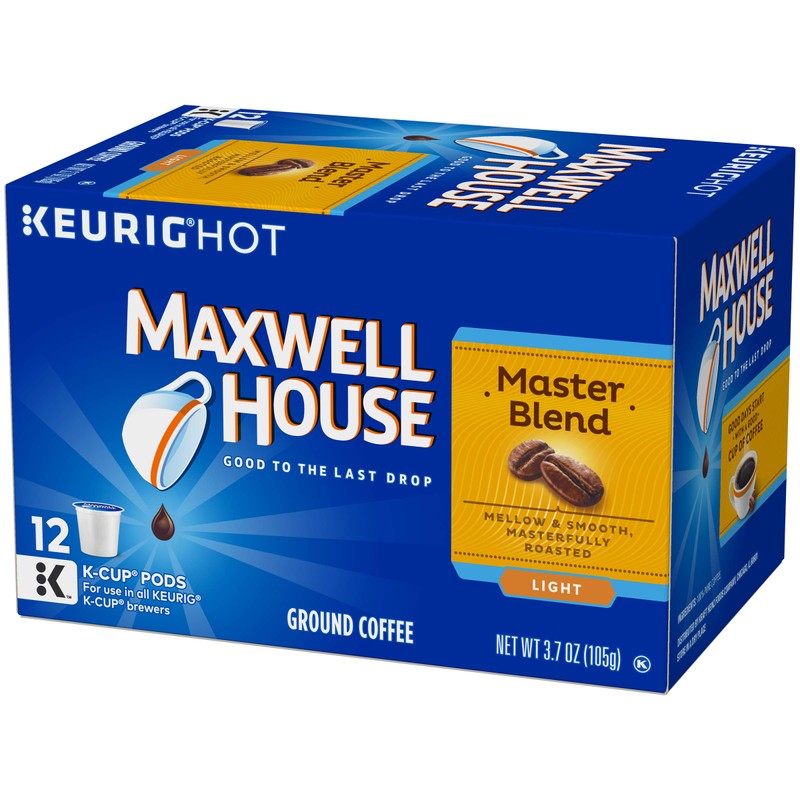Maxwell House Master Blend Light Roast K-Cup Coffee Pods (12