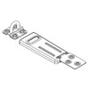 QCAA Security Concealed Hasp & Staple, Steel, 3-1/2", Black Coated,