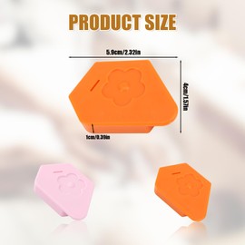 2pcs Magnetic Seam Guide for Sewing Machine, Multifunctional Polygon Magnet Hemmer Guide with Scale Universal Sewing Machine Guide Sewing Machine Accessories Supplies (Orange,Pink)