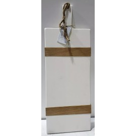 ETU Home White Rectangle Mod Charcuterie Board Reclaimed Wood