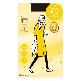 Fukusuke Women's 40 Denier Tights, Fukusuke 1 Pair Set, Black