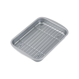 Pearl Metal HW-7017 Tempura Fry Bat Tray Small Size with Net Fluorine Processing, Made in Japan Simple Wear