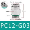 10-Pack PC4-M5 304 Stainless Steel Pneumatic Quick Connect Fittings