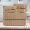 Elegant Comfort 100% Turkish Cotton Corduroy Ribbed Luxury Bath Towels