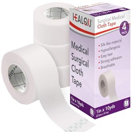 Durable Silk Tape - Cloth Medical Tape -1"x10yd 3 Rolls Surgical Tape Woven for Strongly Holding Large Dressings