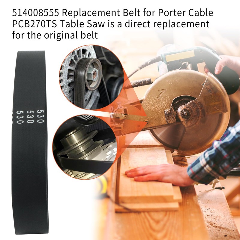 5140085-55 Drive Belt/Replacement Belt for Porter Cable Table Saw PCB270TS，