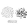 100 Sets Pin Back Button Parts Round Shape Metal Back