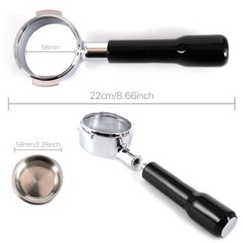 AyeVision 58mm Coffee Permanent Filters Bottomless Portafilter Reusable Coffee Filters E61 Compatible with Expobar Gemilai Semremo (1, 58mm) Black