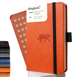 Dingbats* - Wildlife Lined Pocket Notebook A6 - PU Leather Hardcover Journal - Ideal for Work, Travel - Pocket, Elastic Closure, Pen Holder, Bookmark