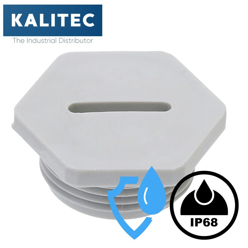 Pack of 5 Kalitec G4616009 PG16 Blanking Plugs Plastic Hexagonal