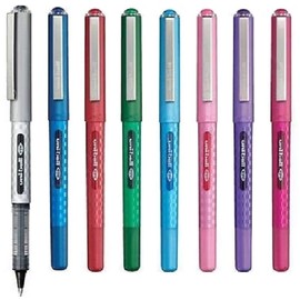 Uni-Ball UB-157D Liquid Ink Rollerball Pens - 0.7mm Nib - 1 of Each Colour - Pack of 8