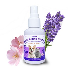 Petstoral Deodorizing Perfume Spray for Pets, luxury Scent, Long-Lasting Fragrance (1.69 Fl Oz, Lavender & Sakaru)