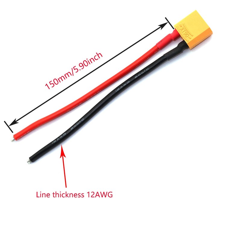 DGZZI 1Pair XT90 Plug Male and Female Connector with 150mm