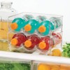 mDesign Plastic Stackable Water Bottle Holder Bin, Storage Organizer for