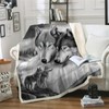 Wolf Blanket Winter Wolf Bed Blanket Fluffy Fleece Bed Throws