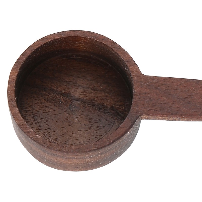 2Pcs Walnut Coffee Bean Measuring Spoon Food Grade Salt Spoon
