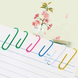 kuou 500 Pcs Coloured Paper Clips, Plastic-Coated Metal Paperclips Paper Clips Clamps with Box for Office School Stationery Document, Small Paper Clips(33mm, Assorted Color)