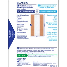 HANSAPLAST Classic 10 Streifen 10 cm x 6 cm, wasser- und staubdicht, selbstklebende Pflaster zum Zuschneiden für die ganze Familie