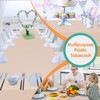 Kongdaoth Beige 12 Pack Plastic Tablecloths 54"x 108" Disposable Rectangle