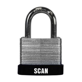 SCAN SCAPLLAM30 Steel Padlock, Silver