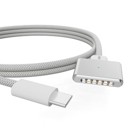 EGTPPJP 140W USB-C to Magnetic 3 Cable, Magnetic Safe Charging Cable for 14” 16” MacBook Pro 2021 M1 Pro & Max, MacBook Air 2022 M2, MacBook Pro 2023 M2 Pro & Max - 6.6ft