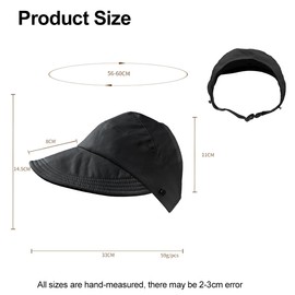 Ruayia Visor Cap Women's Portable Sweat Absorbable Sun Hat Visor Hat Sports Cap Visor for Tennis Running Golf Hiking, Visors-Black