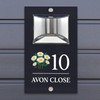 Custom Signs Solar Illuminated Modern Anthracite House Number Sign 24cm