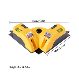 Right Angle Laser Level, 90 Degree Laser Leveler Self Leveling Laser Level, Vertical Level Cross Beam Tool for Construction Picture Hanging Tile Laying, Blue