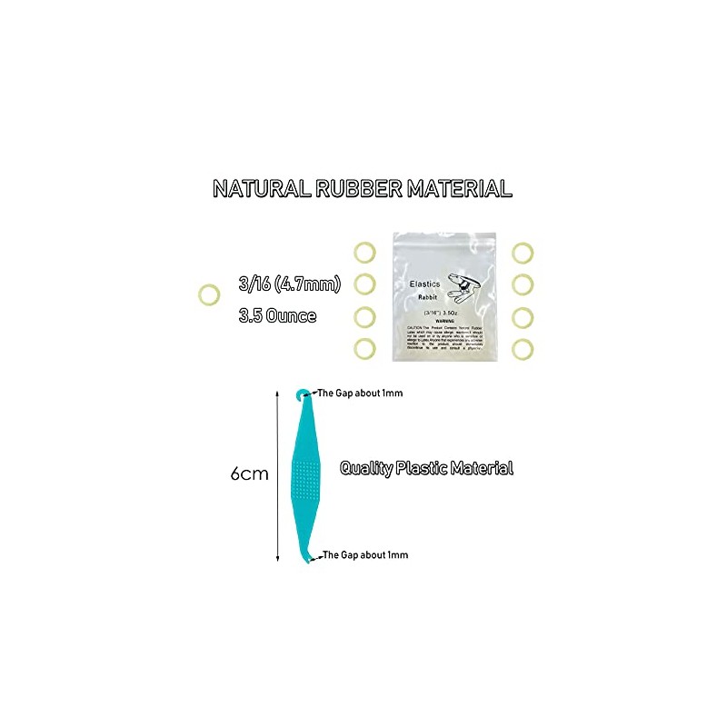 3/16 Inch Orthodontic Elastic Rubber Bands, 500 Pack Medium 3.5