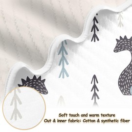 Qilmy Viking Ships Baby Blanket for Boys Girls Kids with Soft Cotton, Cute Cozy Warm Nursery Receiving Swaddle Blanket for Toddler Infant Crib, 30 x 40 Inch