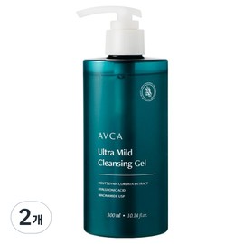 Abka Ultra Mild Houttuynia cordata Hyaluronic Hypoallergenic Cleansing Gel, 2 packs, 300ml / 아브카 울트라 마일드 어성초 히알루로닉 저자극 클렌징젤, 2개, 300ml