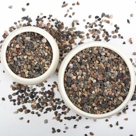 LOOIOOJ 10LB Natural River Rocks, 1/4" Aquarium Gravel, Small Pebbles for Plants, Pea Gravel for Fish Tanks, Decorative Rocks for Gardening, Flower Pots, Vase Fillers, Indoor Fountains (10 LBS)