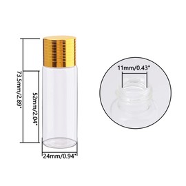 Ellbest 8pcs Glass Bottle 20ml Clear Glass Sample Vials Refillable Glass Jars Cosmetic Storage Container