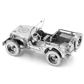DCD Model Kit Willys Overland Jeep by Metal Earth Steel Model Challenging Difficulty for Model Building Tool Kits