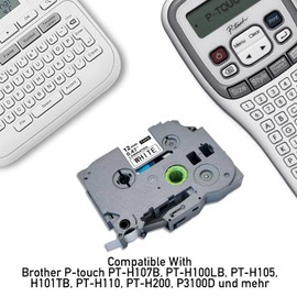 12 x Cartridgeify Label Tapes to Replace Brother P-Touch Tapes TZ TZe (12 mm x 8 m), Colourful Tapes for PTouch Label Maker PT-D210 PT-D220 PT-D200 PT-H110 PT-D400 H100LB H100LB